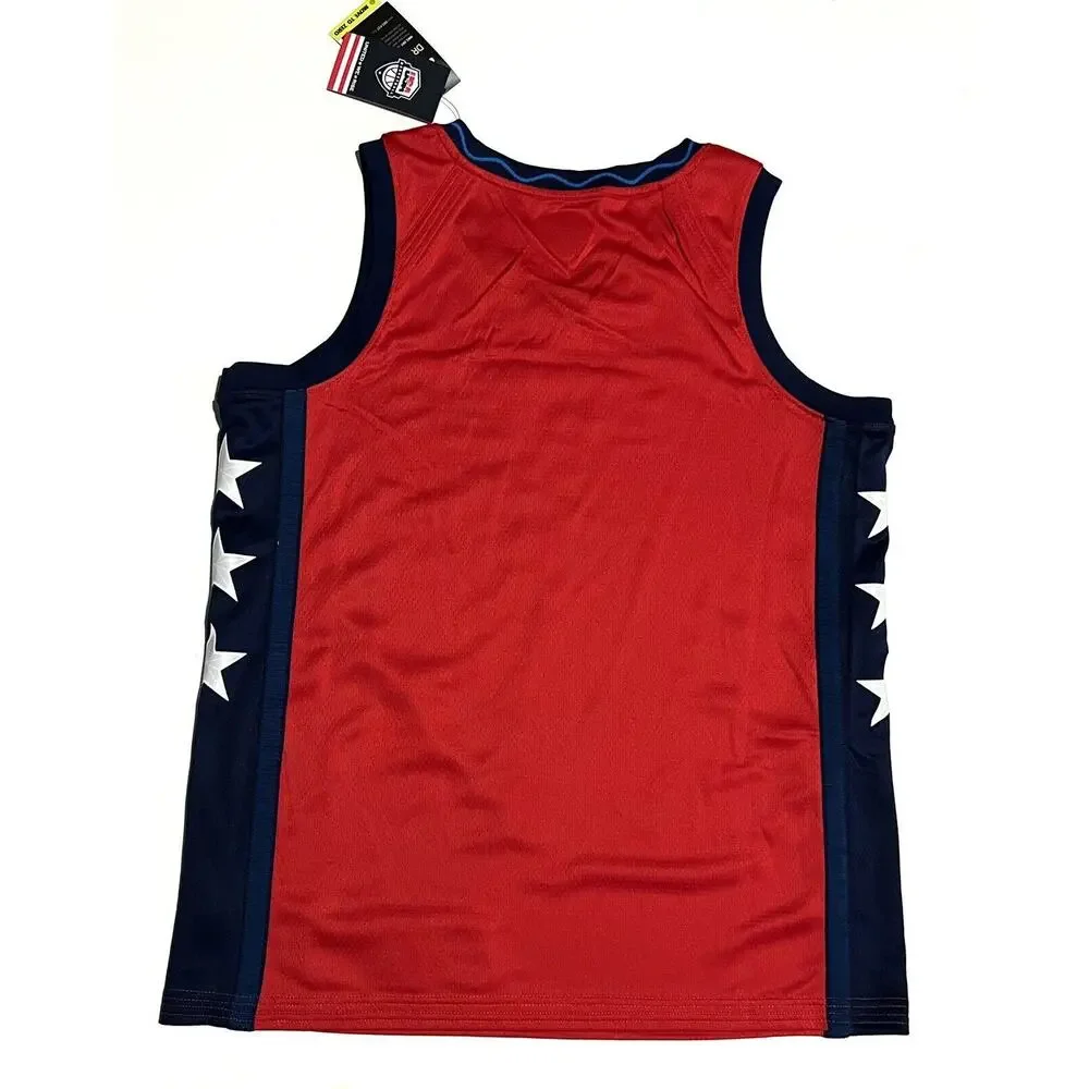 Nike Womens Team USA Basketball Jersey Size L Large DD1568 611 Red Blank Olympic